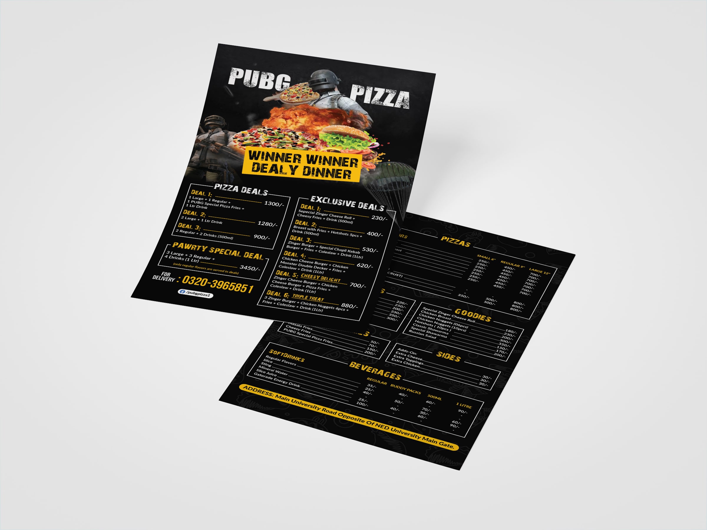 Modern double vertical flyer design sample in Alexandria ,VA